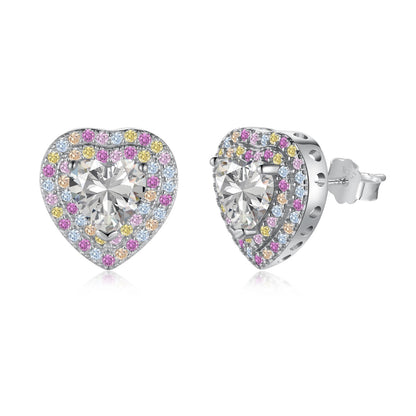 [LUXE]Dazzling Heart Shape Lover Earrings