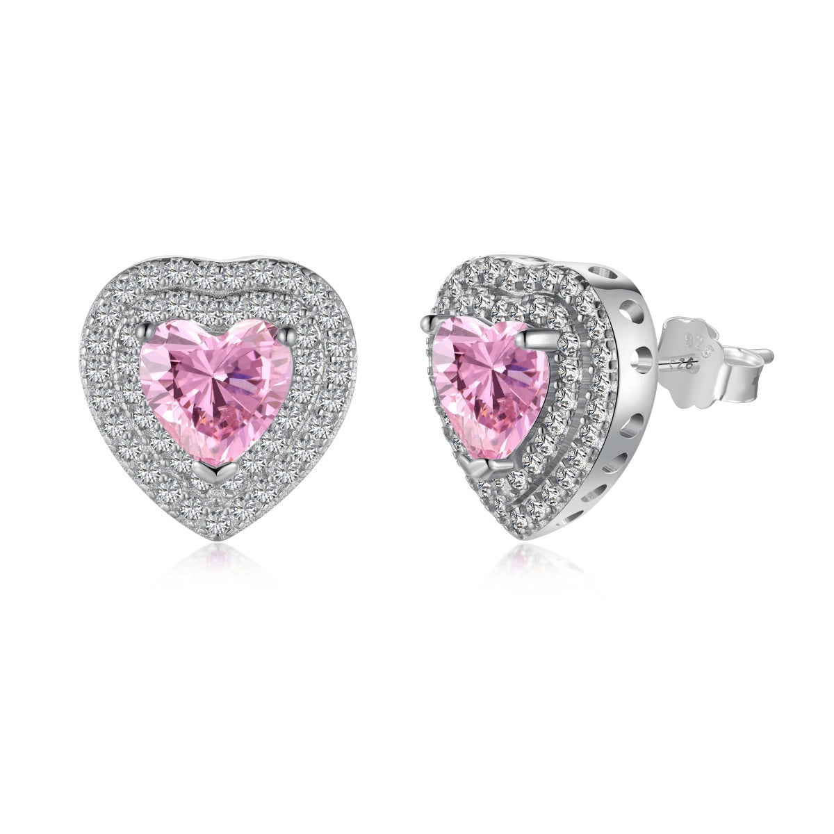 [LUXE]Dazzling Heart Shape Lover Earrings