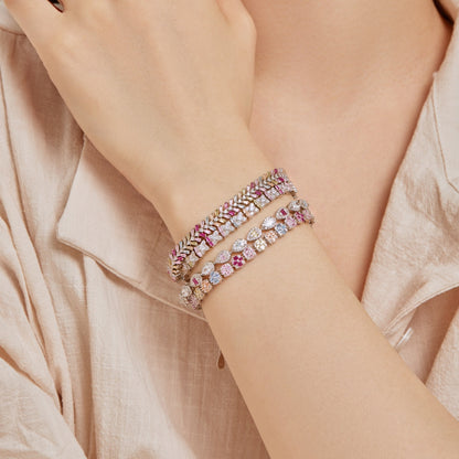 [LUXE]Dainty Radiant Emerald Cut Daily Bracelet