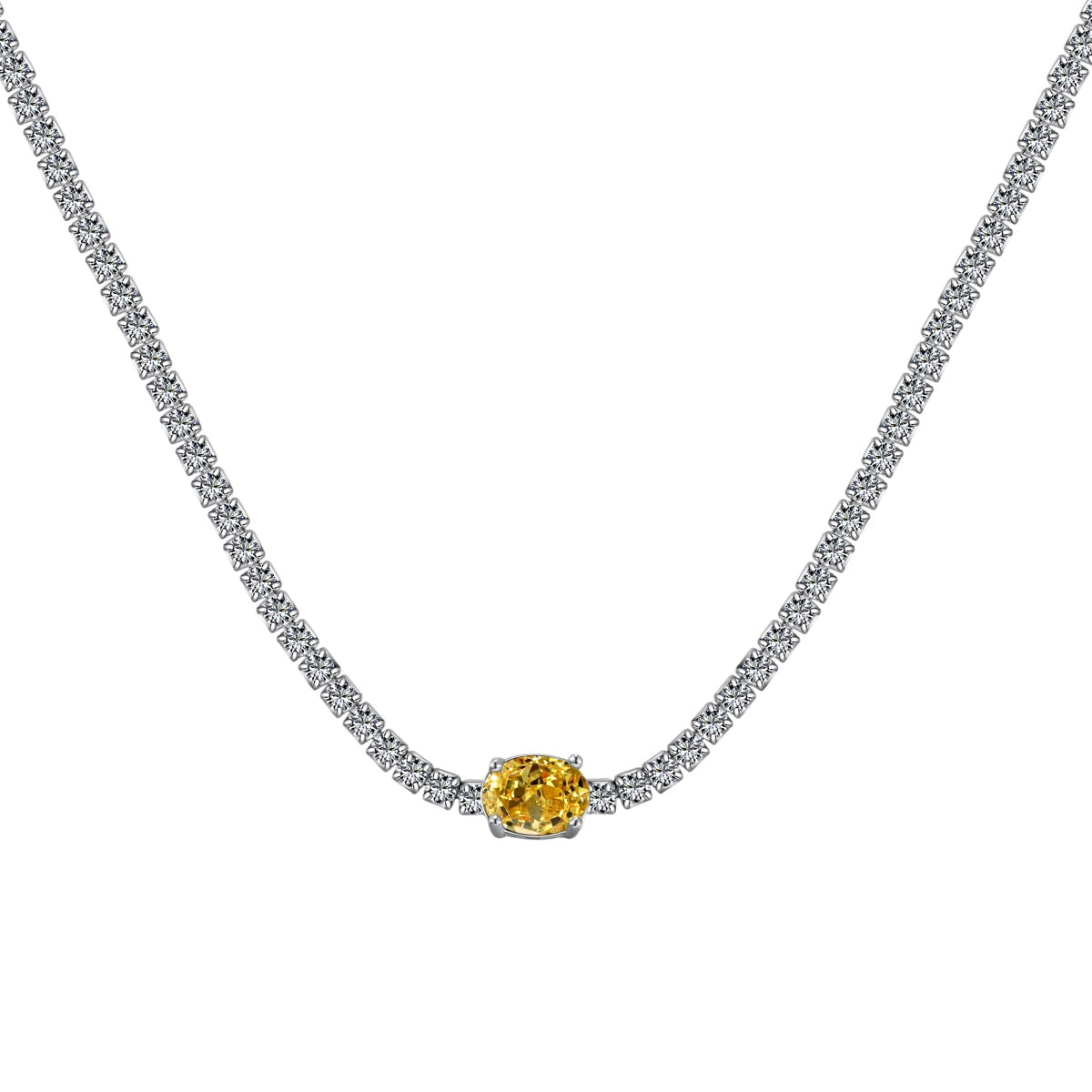 [LUXE]1.0 Carat Shining Oval Cut Necklace