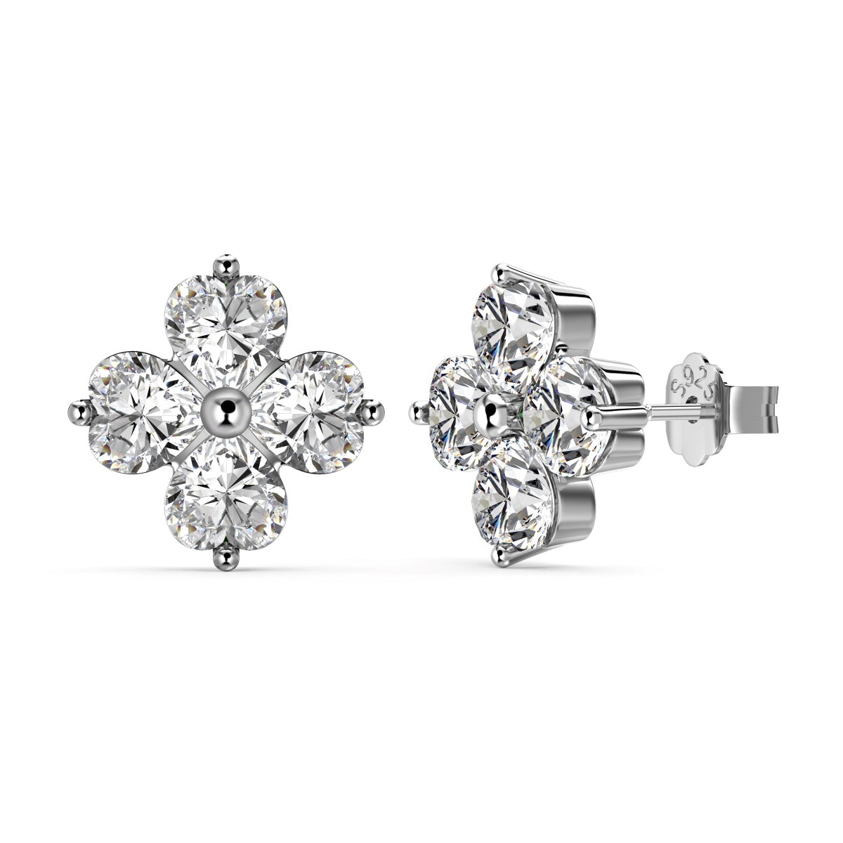 [LUXE]Four-Leaf Clover Ball Earrings