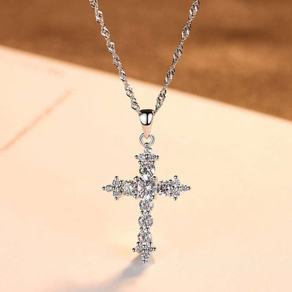 [LUXE]Delicate Cross Shape Necklace