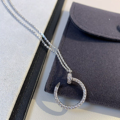 [LUXE]JUSTE NECKLACE SILVER DIAMONDS