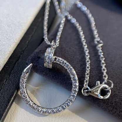 [LUXE]JUSTE NECKLACE SILVER DIAMONDS