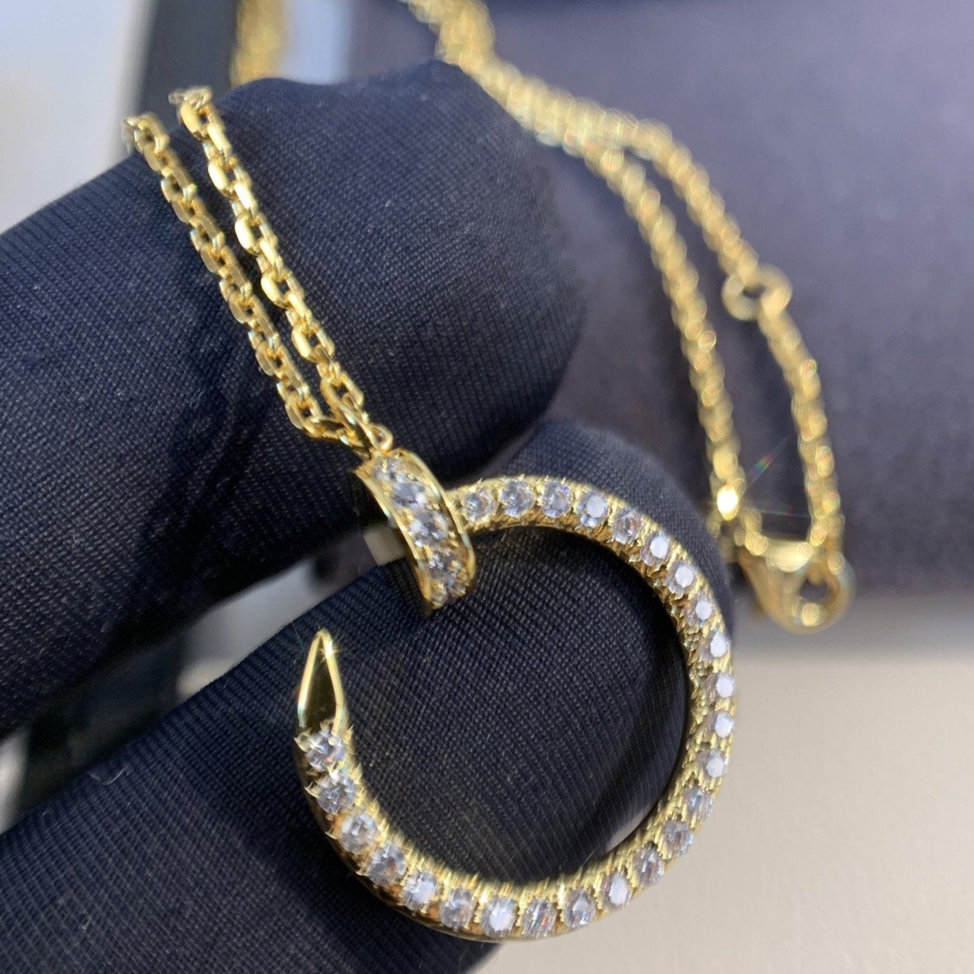 [LUXE]JUSTE NECKLACE GOLD DIAMONDS