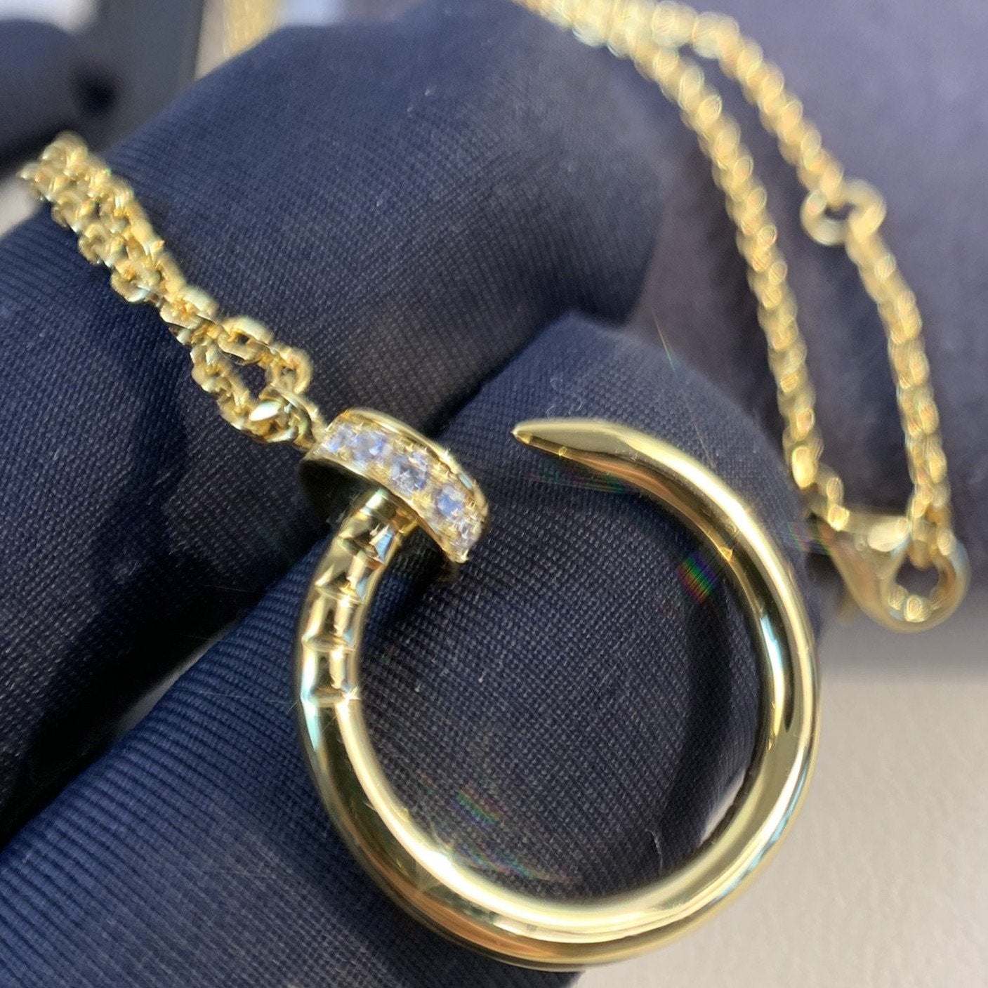 [LUXE]JUSTE NECKLACE GOLD DIAMONDS