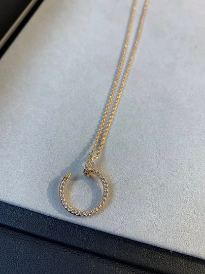 [LUXE]JUSTE NECKLACE PINK GOLD DIAMONDS