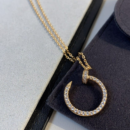 [LUXE]JUSTE NECKLACE PINK GOLD DIAMONDS