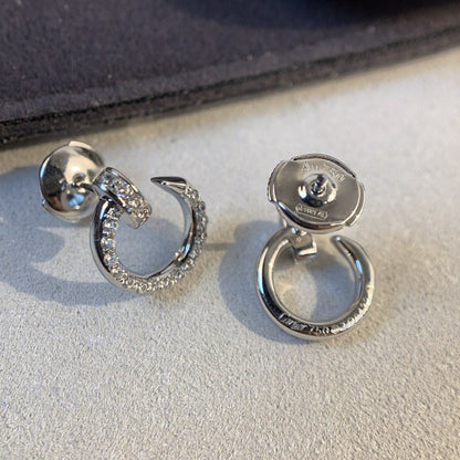 [LUXE]JUSTE EARRINGS SILVER DIAMONDS