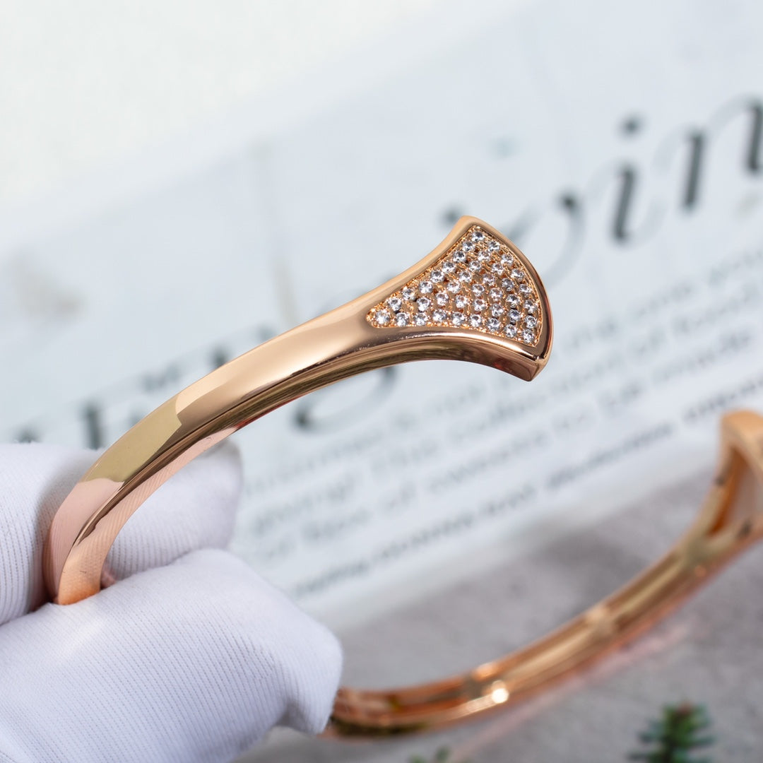 [LUXE]DREAM BRACELET OPEN PINK GOLD MOP DIAMOND