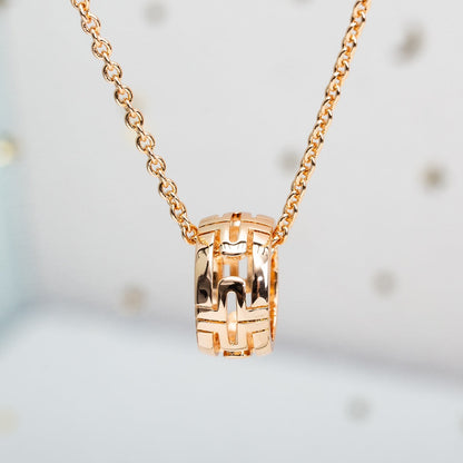 [LUXE]PARENTESI NECKLACE PINK GOLD