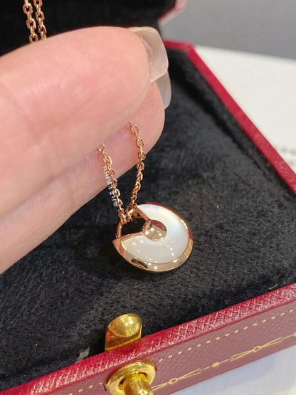 [LUXE]AMULETTE ROSE GOLD MOP NECKLACE