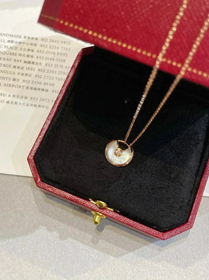 [LUXE]AMULETTE ROSE GOLD MOP NECKLACE