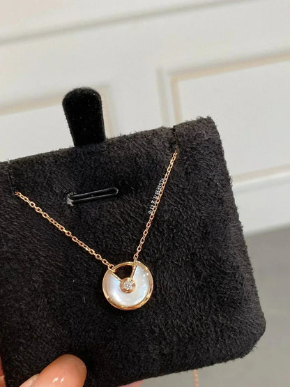 [LUXE]AMULETTE ROSE GOLD MOP NECKLACE