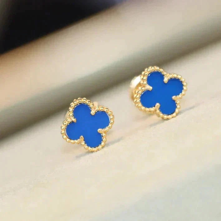 [LUXE] CLOVER MINI 9.5MM TURQUOISE EARRINGS