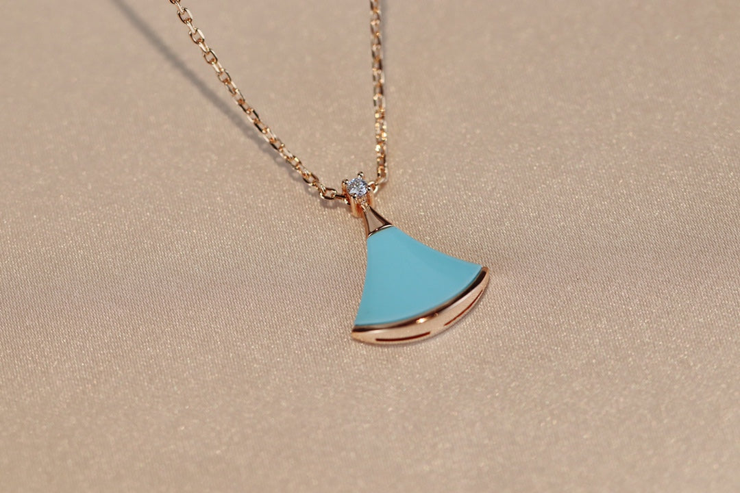 [LUXE]DREAM NECKLACE TURQUOISE PINK GOLD