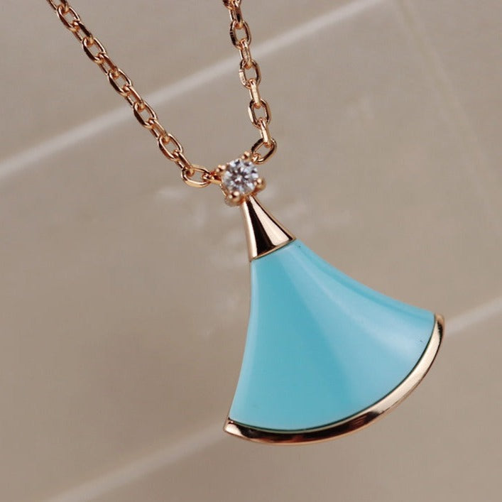 [LUXE]DREAM NECKLACE TURQUOISE PINK GOLD