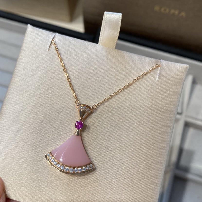 [LUXE]DREAM NECKLACE PINK OPAL