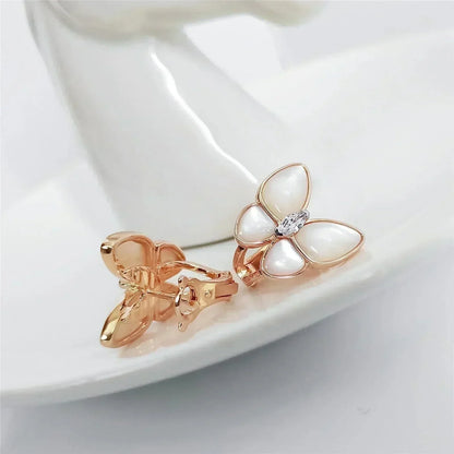 [LUXE] BUTTERFLY MOP DIAMOND EARRINGS