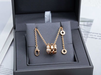 [LUXE]SERPENTI PINK GOLD NECKLACE DIAMOND