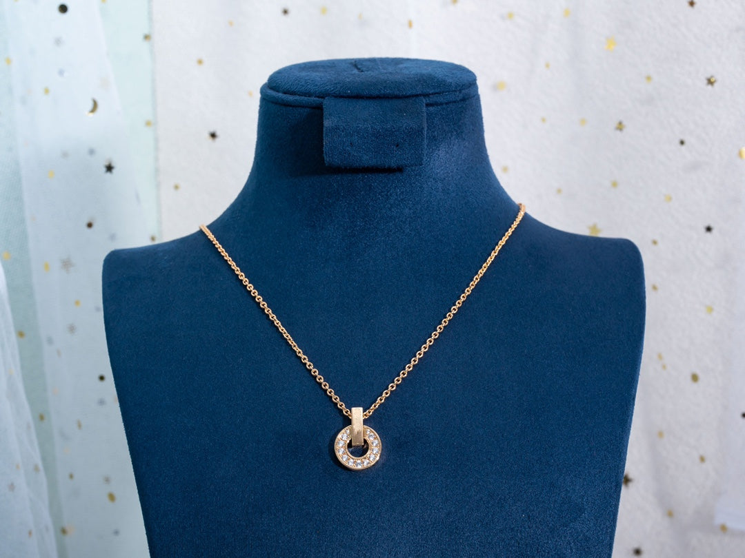 [LUXE]GARI NECKLACE PINK GOLD DIAMOND