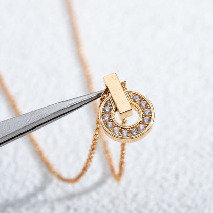 [LUXE]GARI NECKLACE PINK GOLD DIAMOND