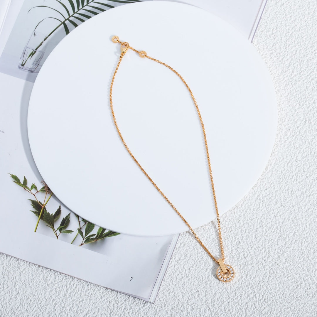 [LUXE]GARI NECKLACE PINK GOLD DIAMOND