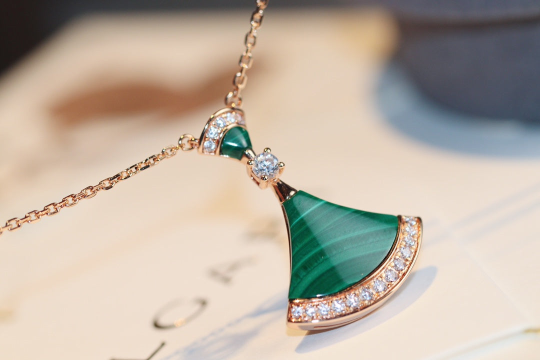 [LUXE]DREAM NECKLACE MALACHITE DIAMOND