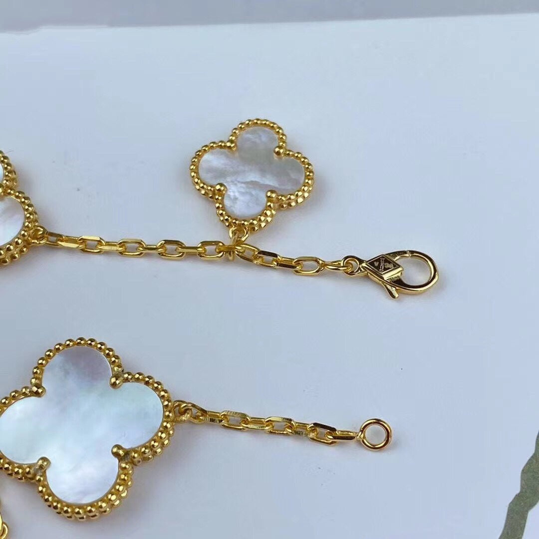 [LUXE] MAGIC CLOVER MOP GOLD BRACELET 5 MOTIFS