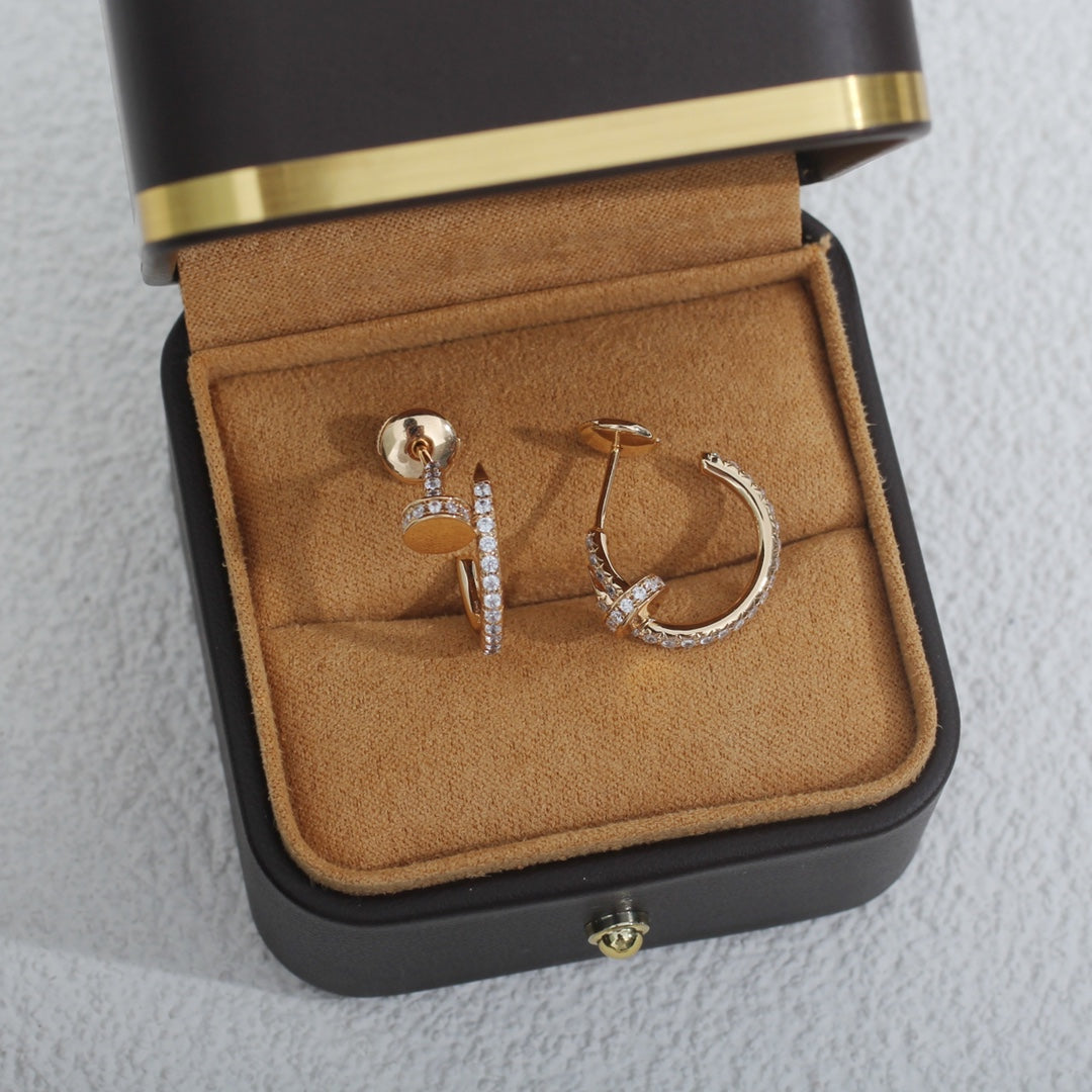 [LUXE]JUSTE EARRINGS 12.75MM PINK GOLD DIAMOND