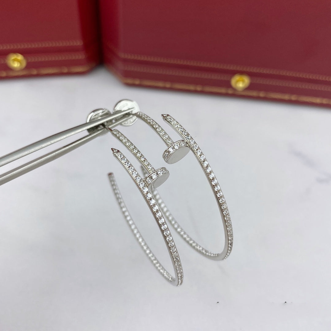 [LUXE]JUSTE EARRINGS FULL DIAMONDS 1.8MM