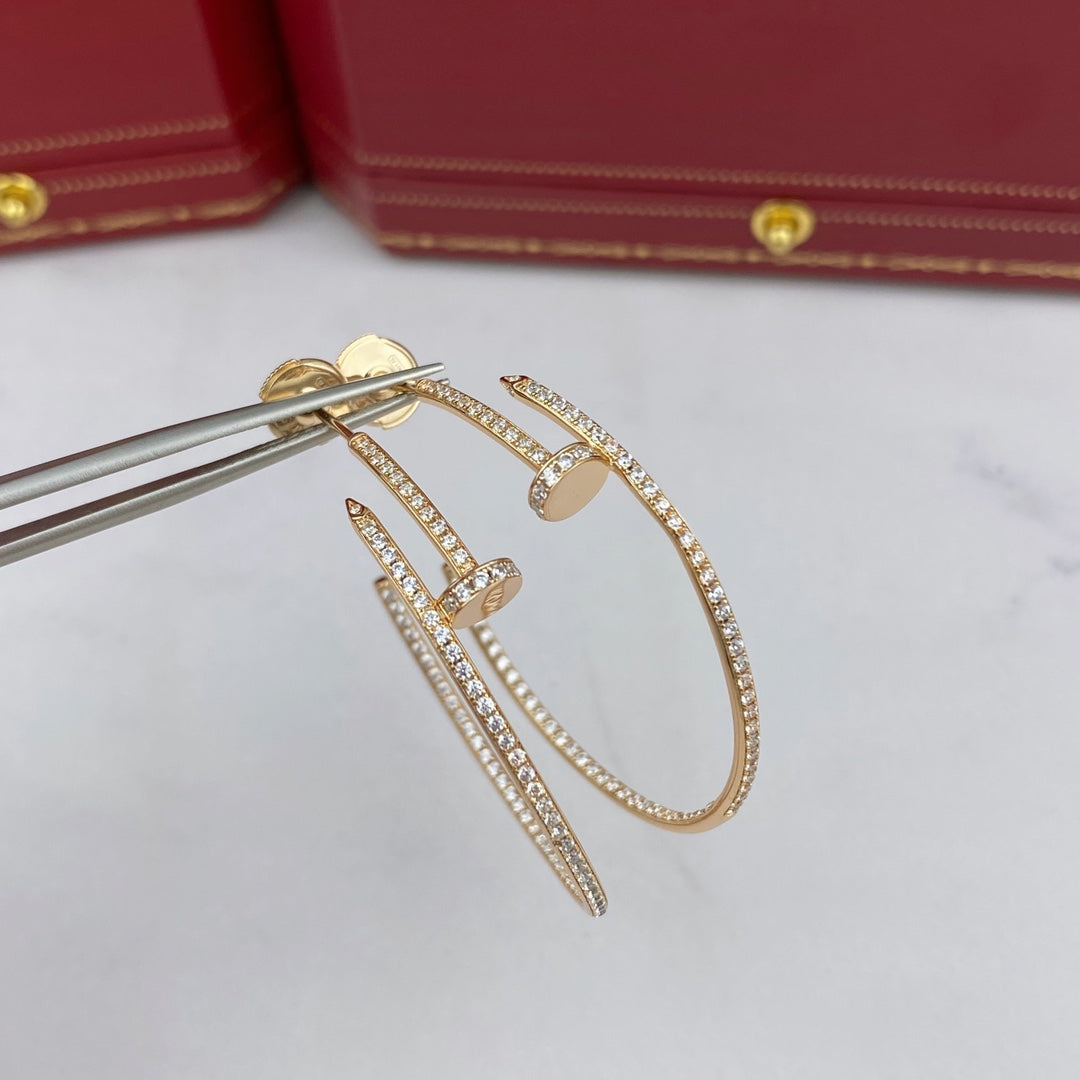 [LUXE]JUSTE EARRINGS FULL DIAMONDS 1.8MM