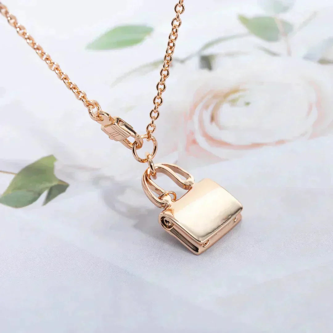 [LUXE]AMULETTE PEDANT ROSE GOLD NECKLACE