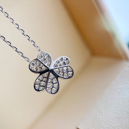 [LUXE] CLOVER DIAMOND NECKLACE SILVER