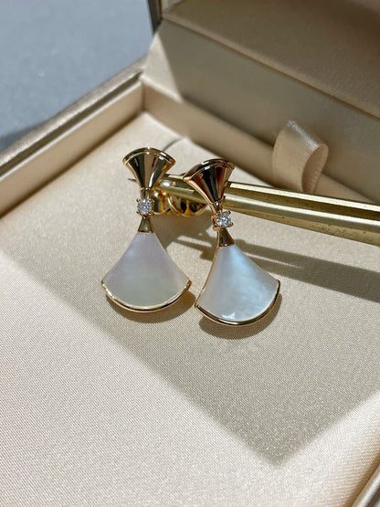 [LUXE]DREAM MOP 1 DIAMOND EARRINGS