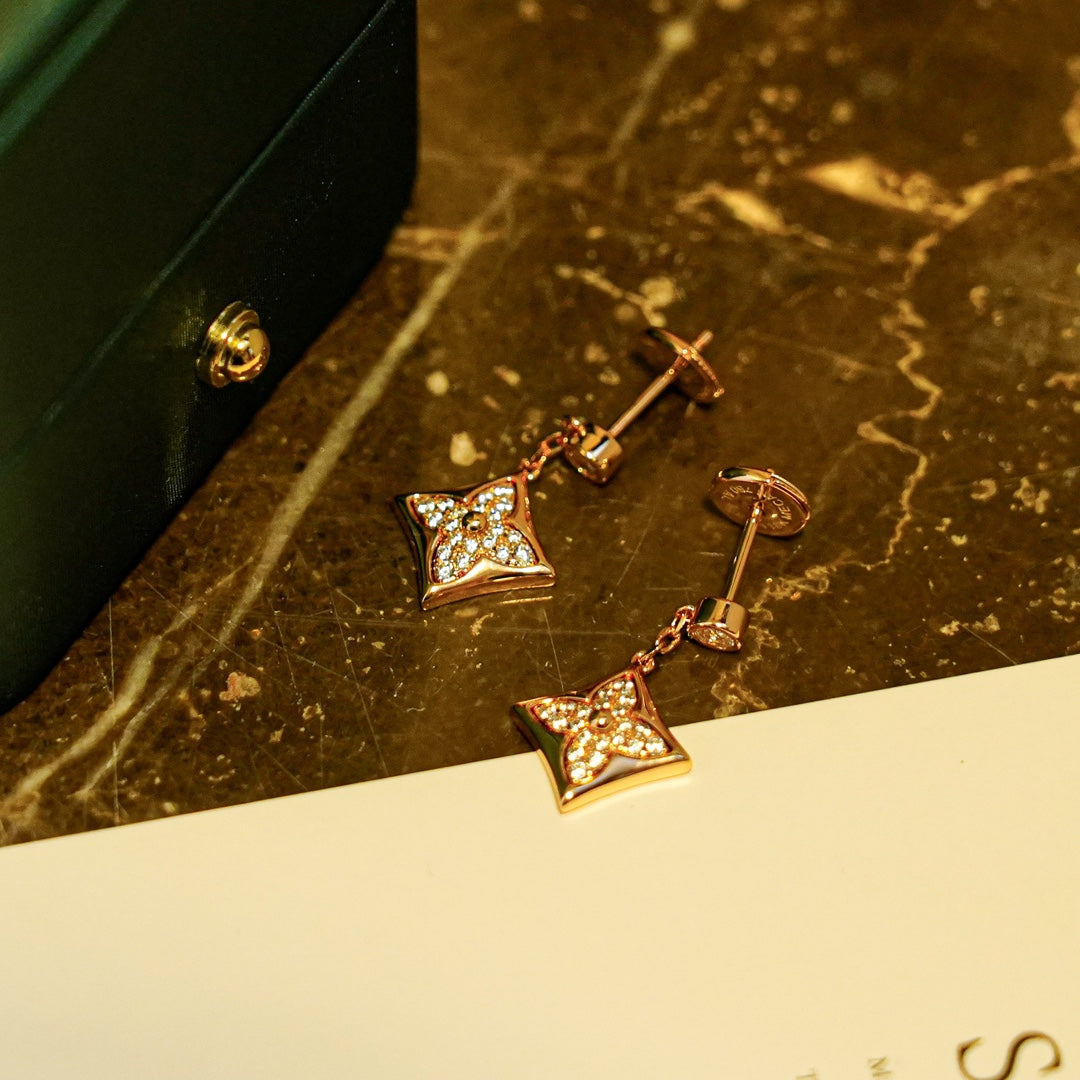 [LUXE]STAR DIAMONDS EARRINGS GOLD