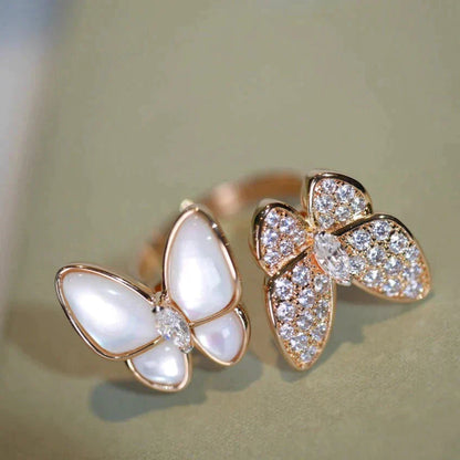 [LUXE] TWIN BUTTERFLY DIAMOND MOP RING