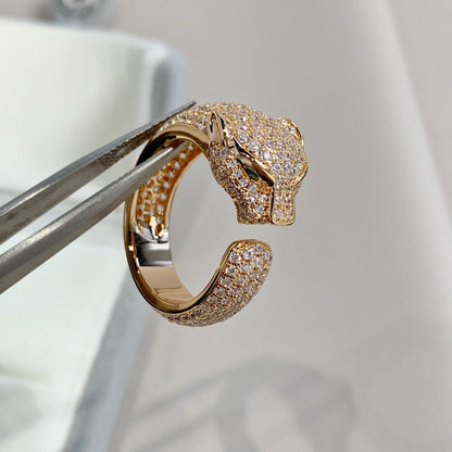 [LUXE]PANTHERE PINK GOLD DIAMOND RING