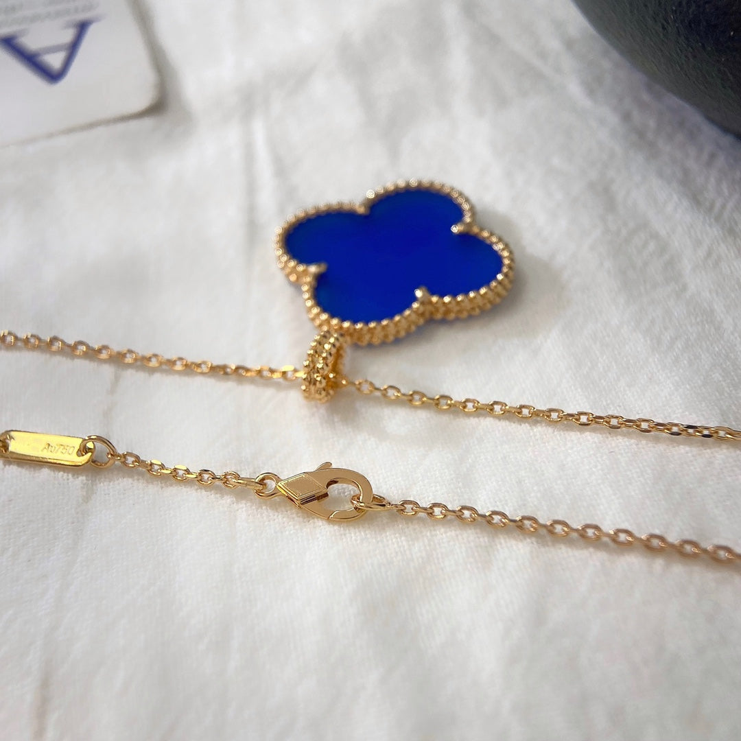 [LUXE] CLOVER 25MM NECKLACE TURQUOISE ROSE GOLD