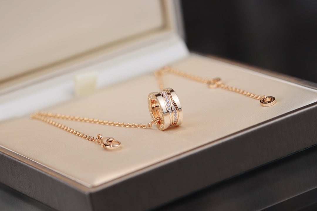 [LUXE]ZERO 1 PINK GOLD DIAMOND NECKLACE