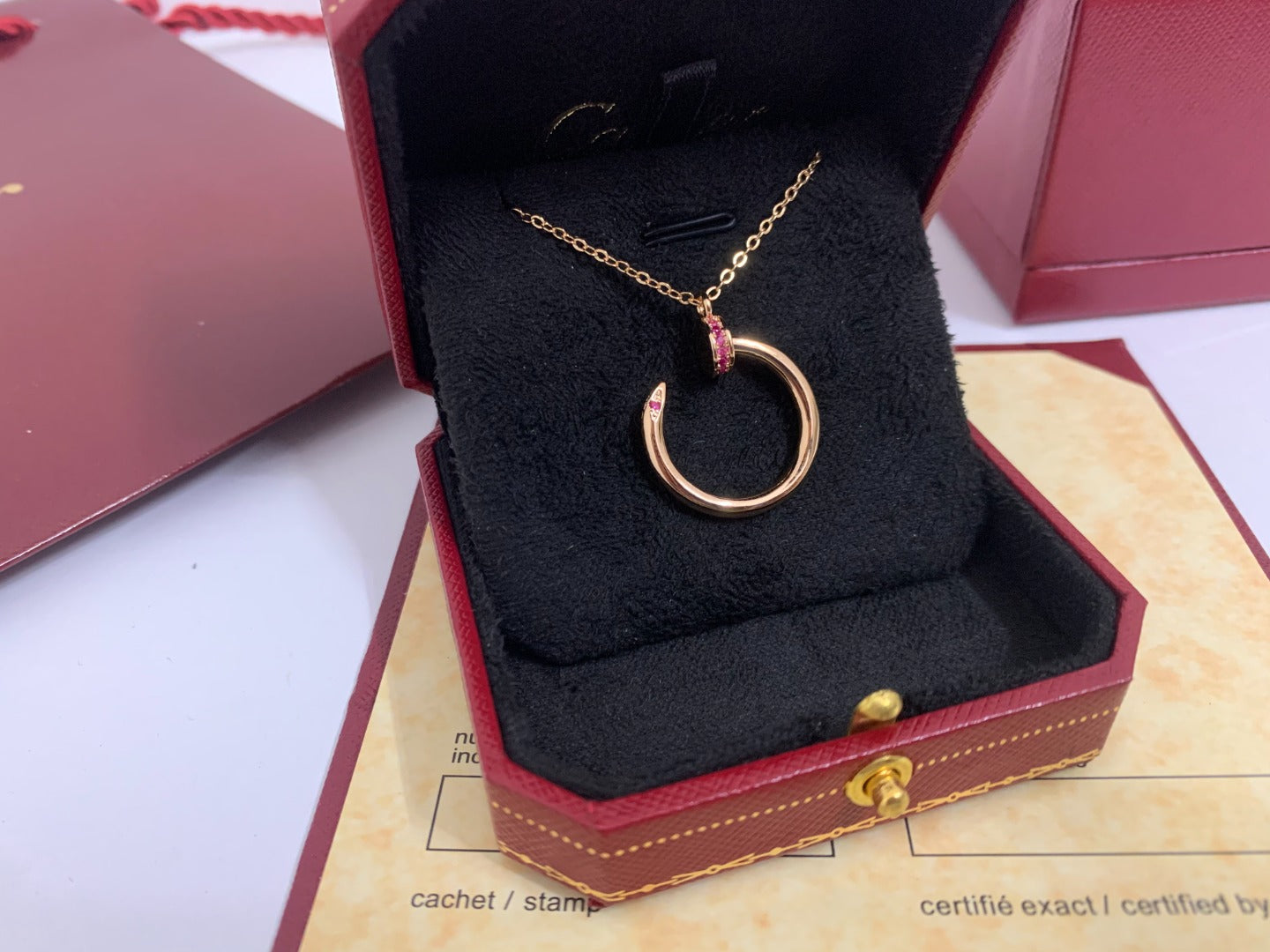 [LUXE]JUSTE PINK DIAMOND NECKLACE