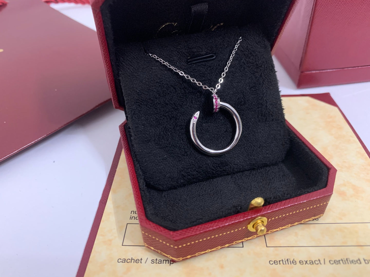 [LUXE]JUSTE PINK DIAMOND NECKLACE