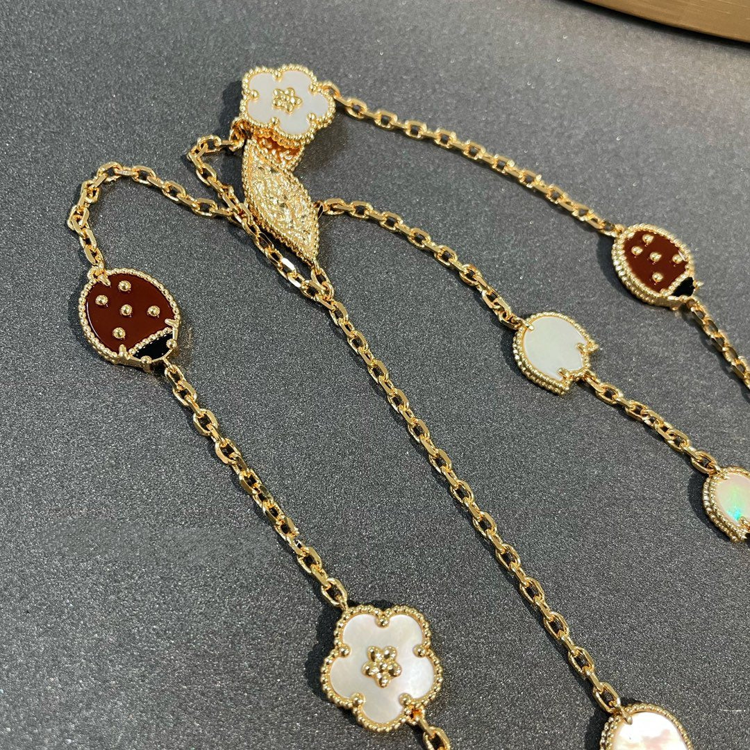 [LUXE] LUCKY SPRING 15 MOTIFS GOLD NECKLACE