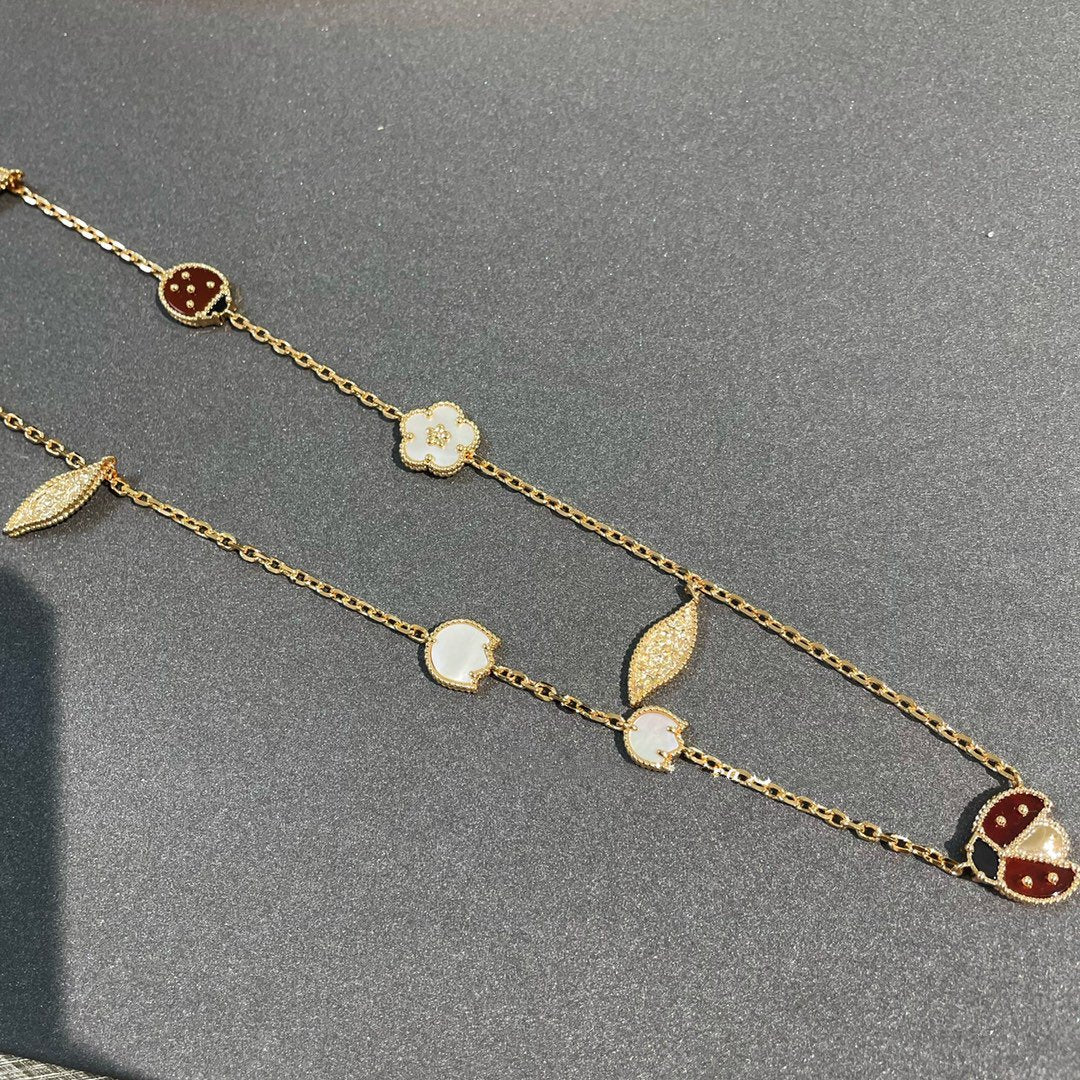 [LUXE] LUCKY SPRING 15 MOTIFS GOLD NECKLACE