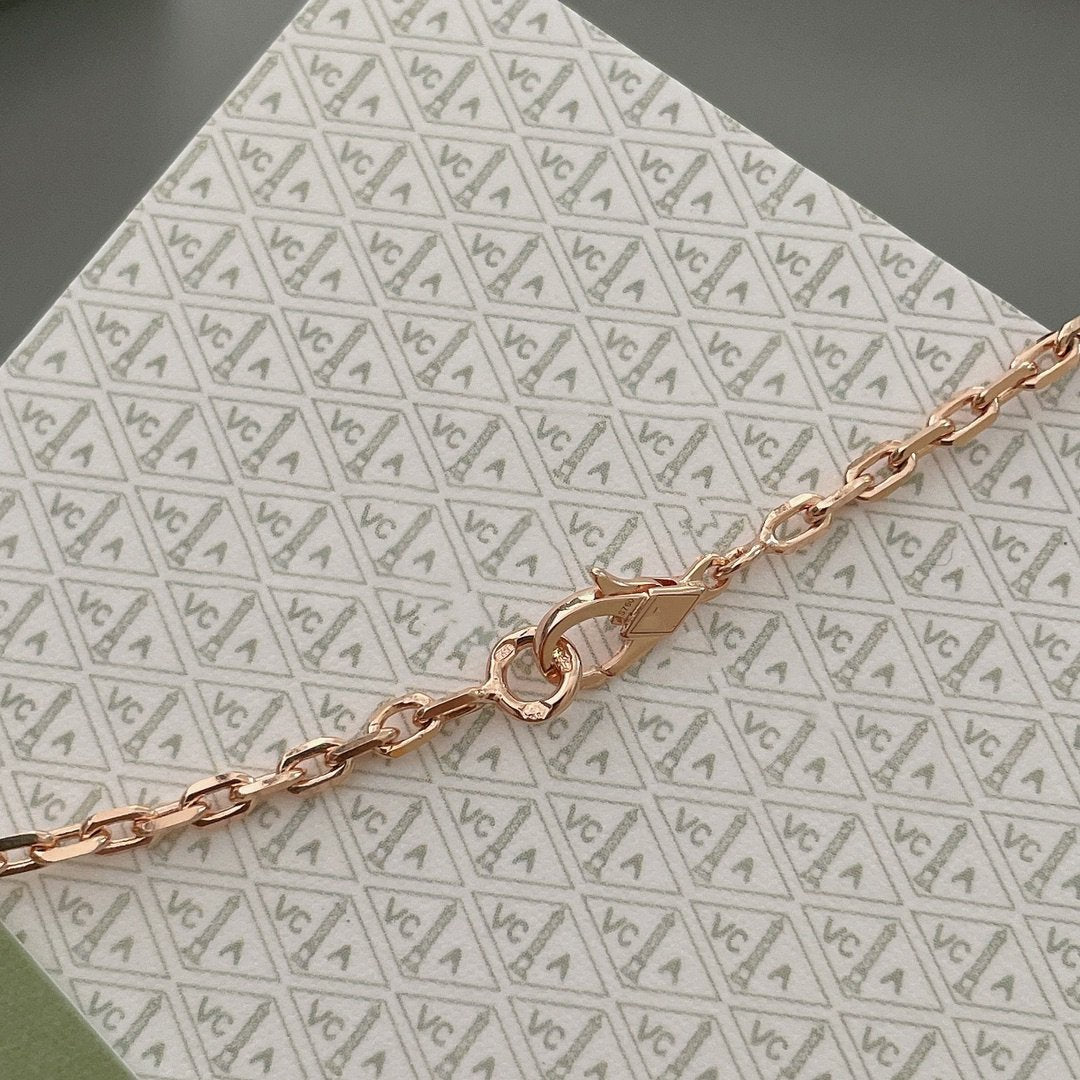 [LUXE] LUCKY SPRING 15 MOTIFS ROSE GOLD NECKLACE