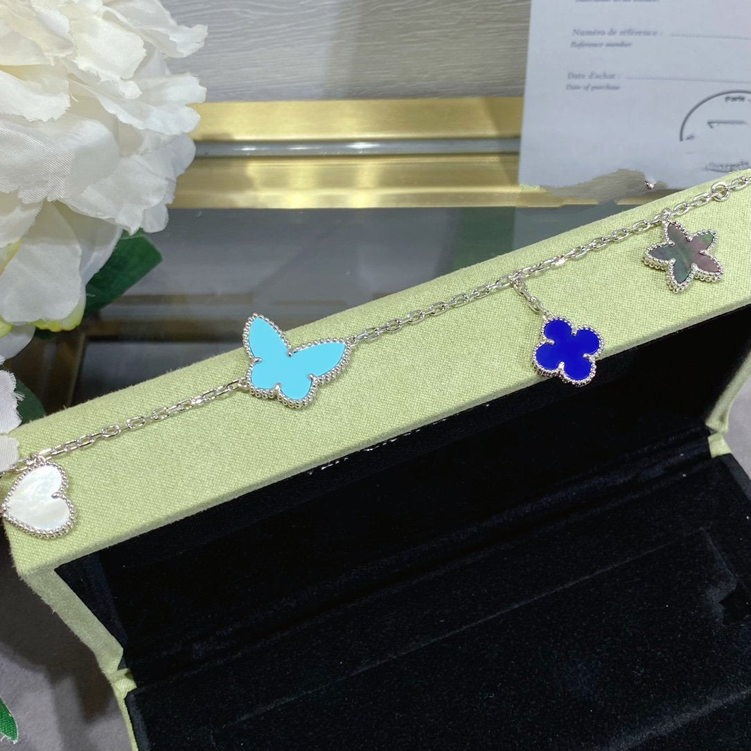 [LUXE] LUCKY SPRING SILVER BRACELET 4 MOTIF