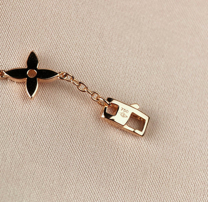 [LUXE]STAR AND SUN 7 MOTIFS GOLD BRACELET