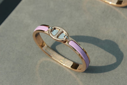 [LUXE]CLIC CHAINE PINK GOLD BRACELET