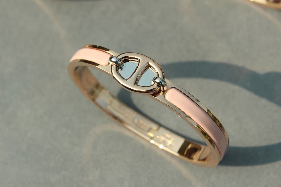 [LUXE]CLIC CHAINE PINK GOLD BRACELET