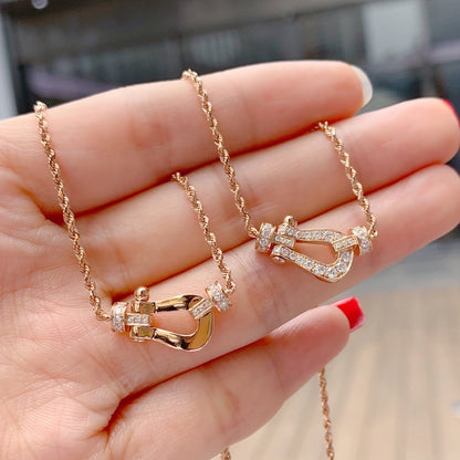 [LUXE]FORCE 10 PINK GOLD DIAMOND NECKLACE